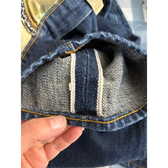 PRPS Japanese Selvedge Denim Jeans 30x32 Dark Wash Raw Slim Fit Premium Rigid - Picture 4 of 13